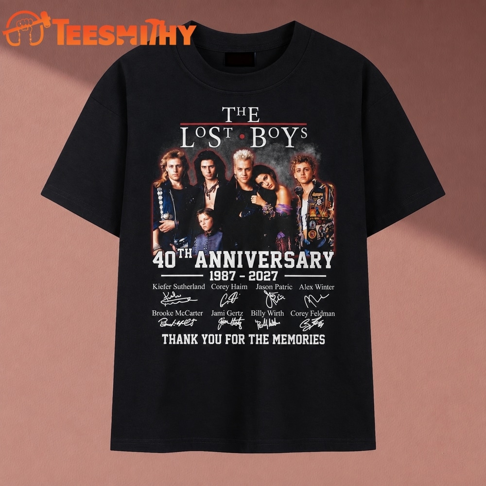 The Lost Boys 40th Anniversary 1987 2027 Cast Signatures Movie T Shirt