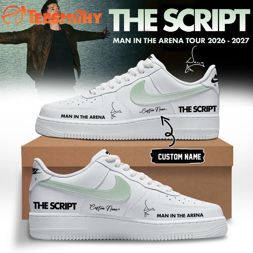 The Script Man In The Arena Tour 2026 White Air Force 1 Shoes Sneaker