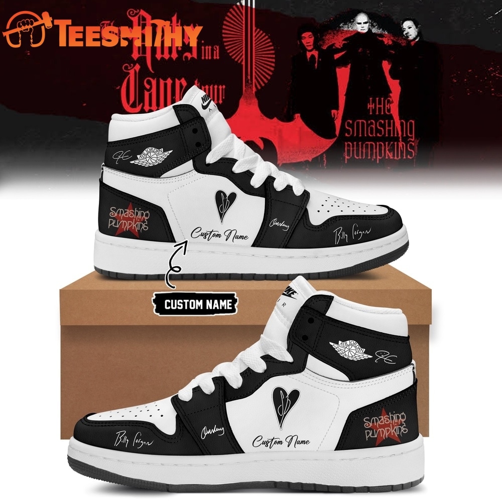 The Smashing Pumpkins The Rats In A Cage Tour 2026 Black Air Jordan 1 Hightop Shoes
