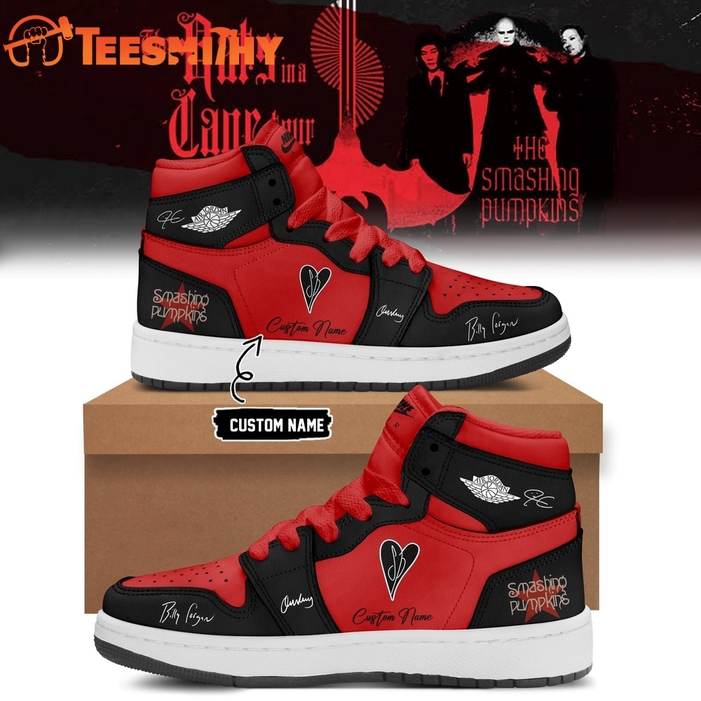 The Smashing Pumpkins The Rats In A Cage Tour 2026 Red Air Jordan 1 Hightop Shoes