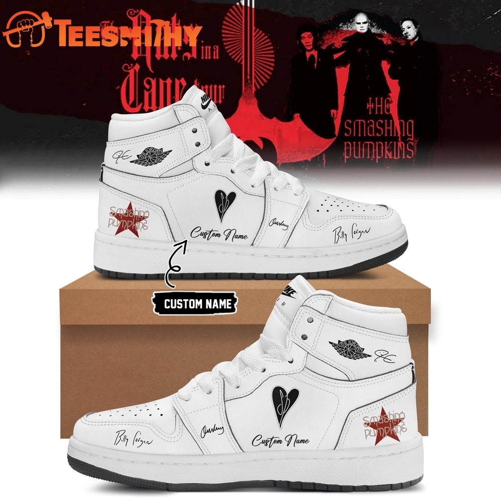 The Smashing Pumpkins The Rats In A Cage Tour 2026 White Air Jordan 1 Hightop Shoes