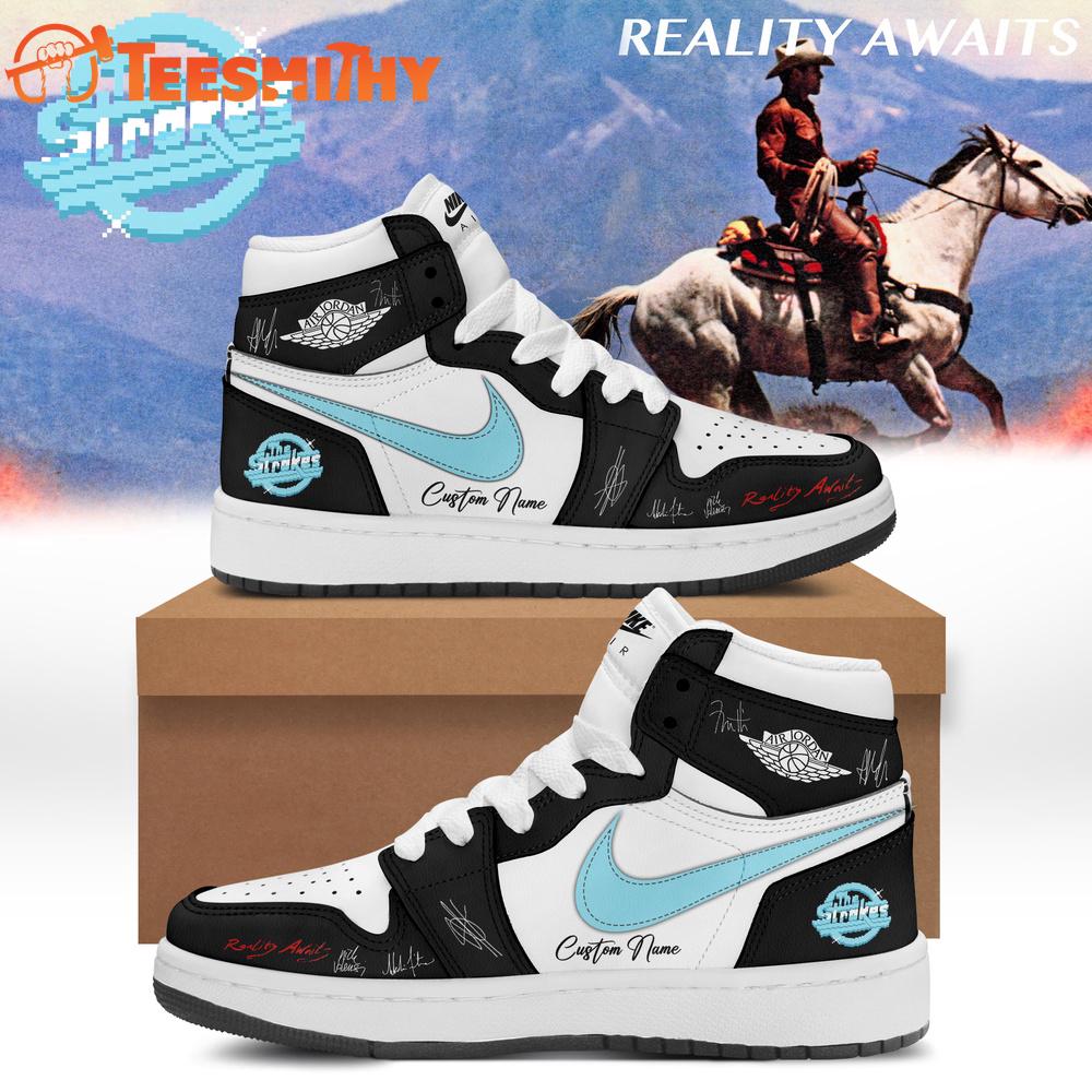 The Strokes REALITY AWAITS Album Limited Edition Signature 2026 Black Air Jordan 1 Shoes