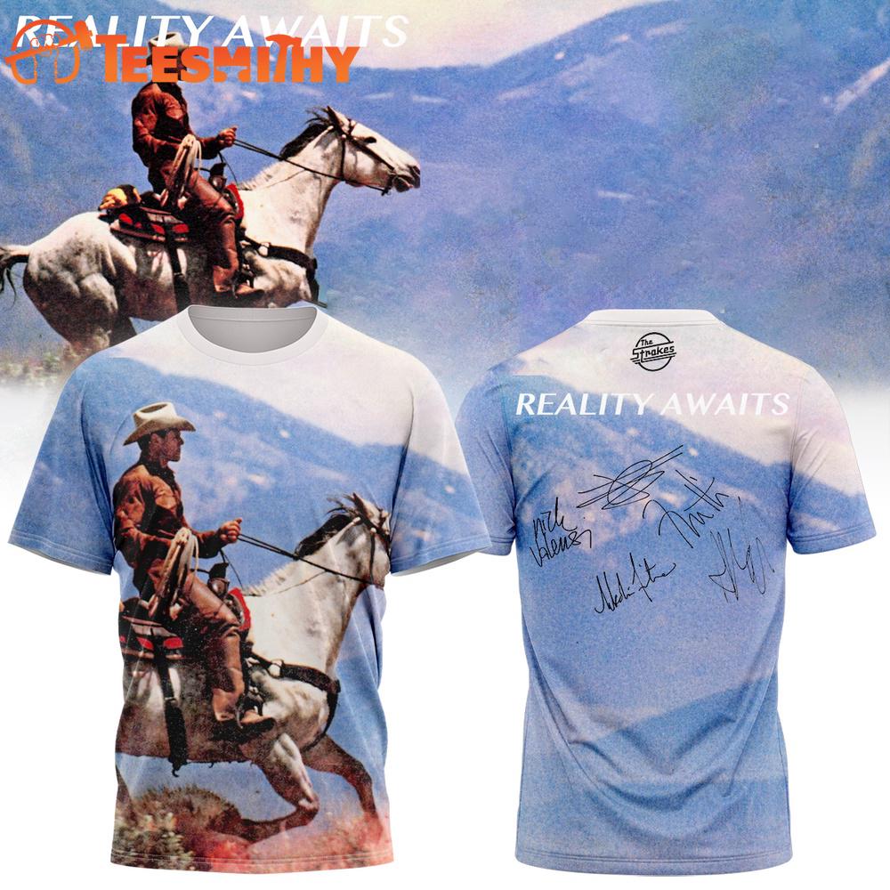 The Strokes REALITY AWAITS Album Limited Edition Signature 2026 T Shirt