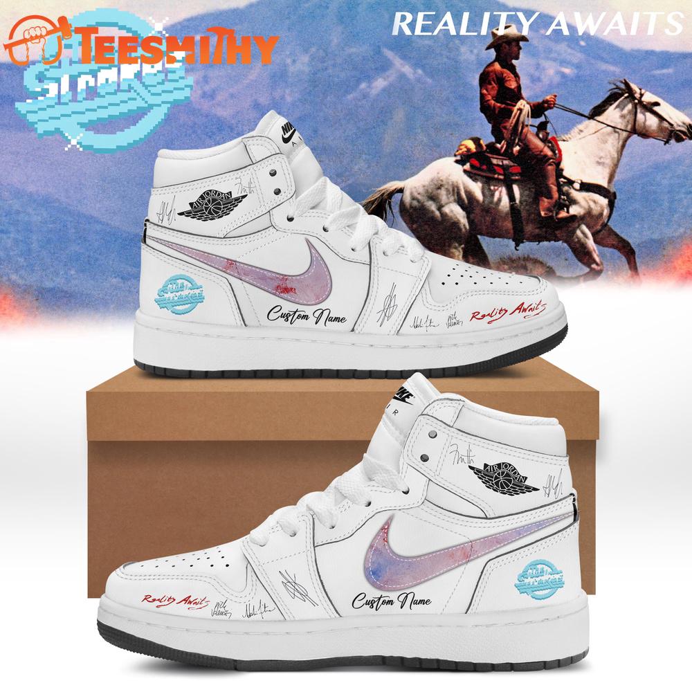 The Strokes REALITY AWAITS Album Limited Edition Signature 2026 White Air Jordan 1 Shoes
