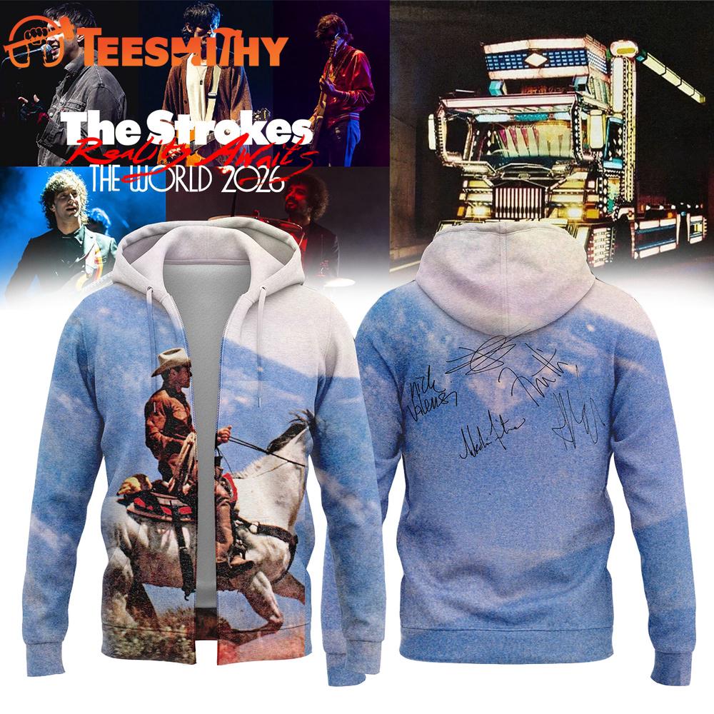 The Strokes Reality Awaits World Tour 2026 Signature Zipper Hoodie
