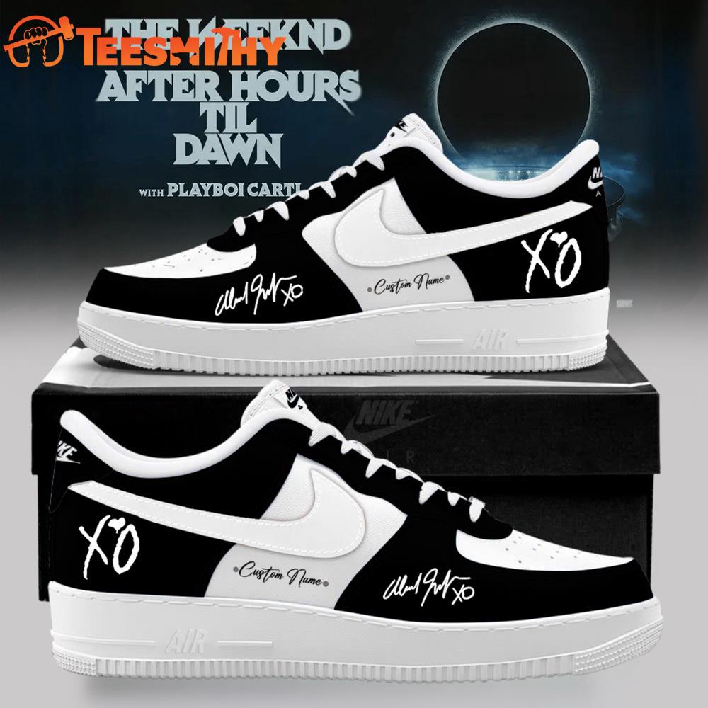 The Weeknd 2026 After Hours Till Dawn Tour Signature Black Air Force 1 Shoes