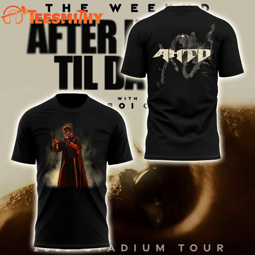 The Weeknd After Hours Til Dawn Tour 2025 Black 3D Shirt