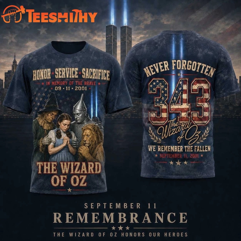 The Wizard of Oz 911 Tribute Twin Towers 343 3D Shirt