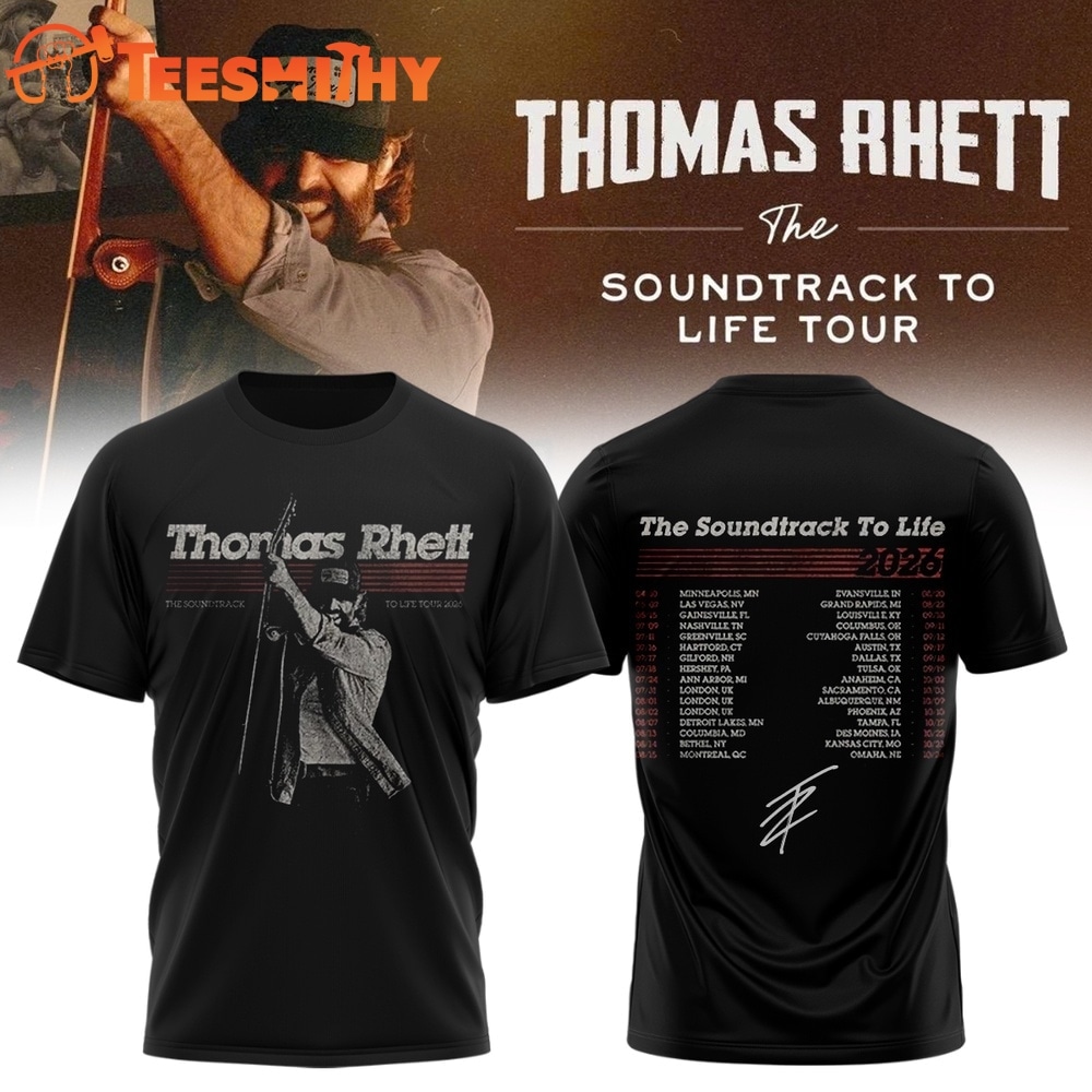 Thomas Rhett The Soundtrack to Life Tour 2026 Black T Shirt