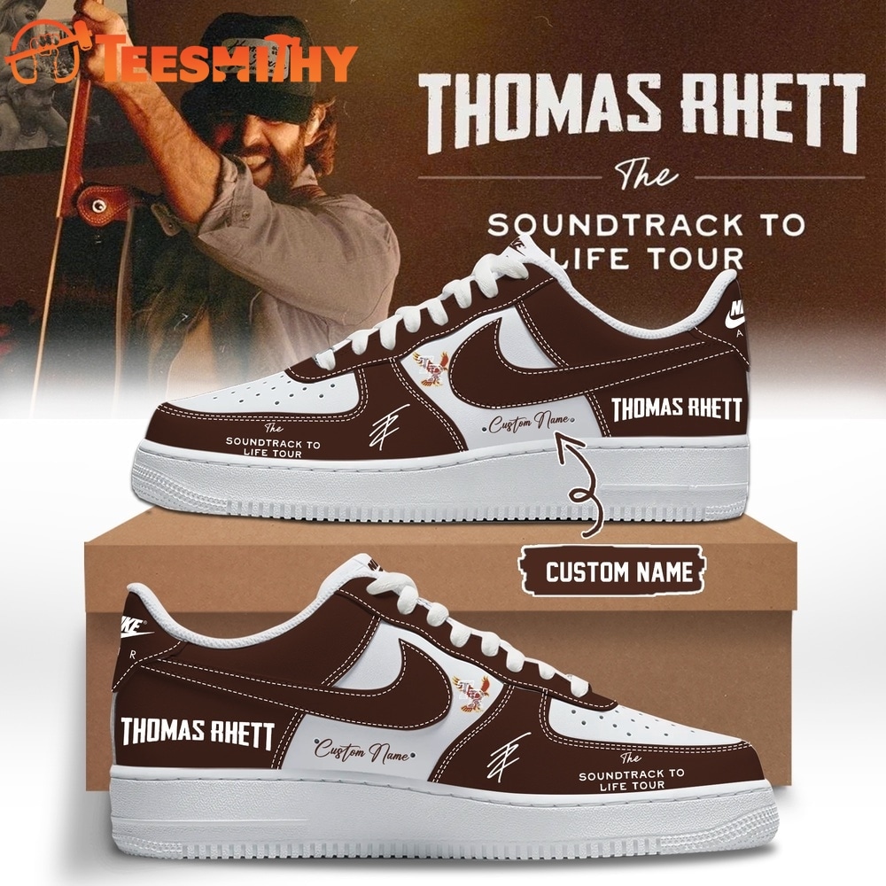 Thomas Rhett The Soundtrack to Life Tour 2026 Signature Red Air Force 1 Shoes Sneaker