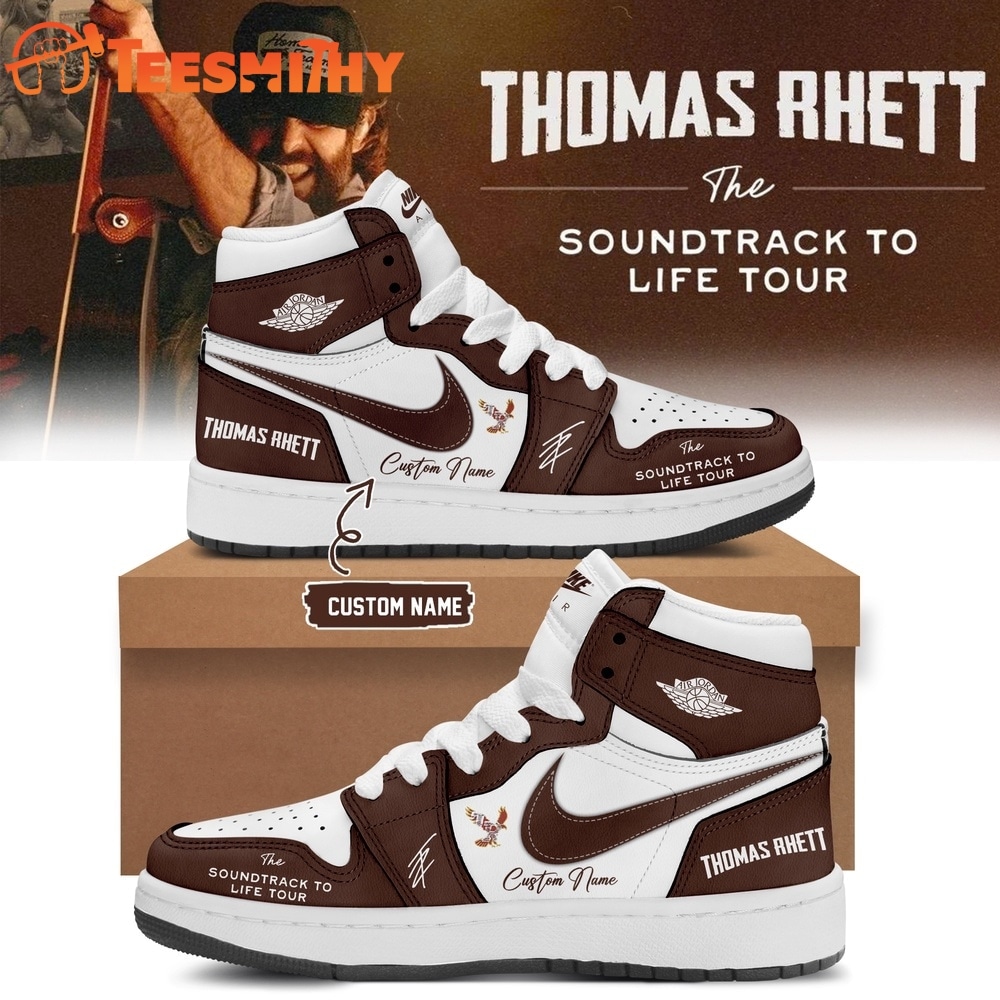 Thomas Rhett The Soundtrack to Life Tour 2026 Signature Red Air Jordan 1 Hightop Shoes
