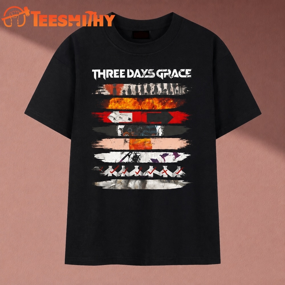 Three Days Grace Mayday Single Graphic Band T Shirt