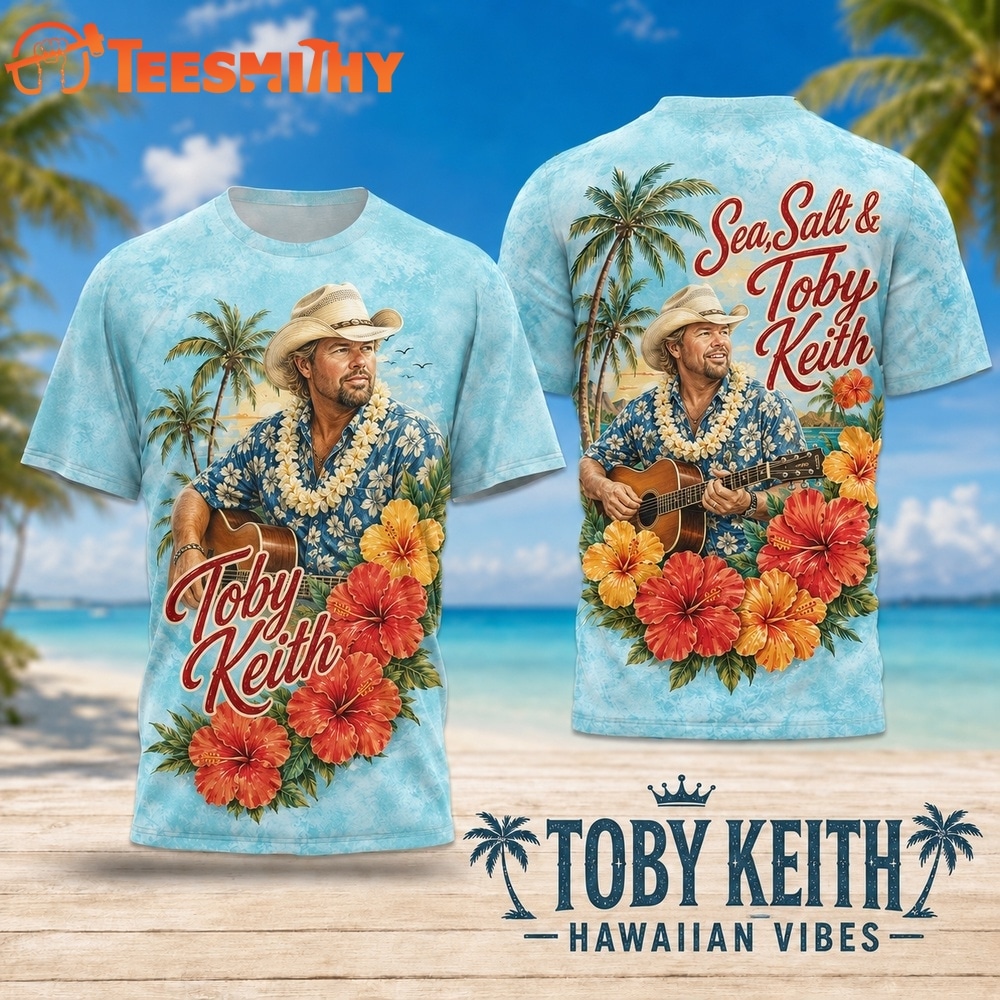 Toby Keith Hawaiian Floral Lei Guitar 2026 3D Shirt