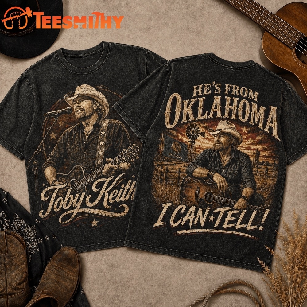 Toby Keith Vintage Cowboy Portrait Distressed 3D Shirt