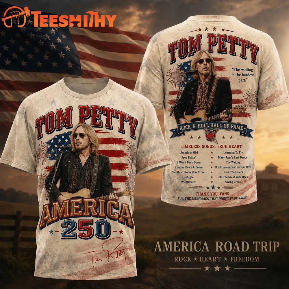 Tom Petty America Honoring 250 Years of Freedom 2026 T Shirt