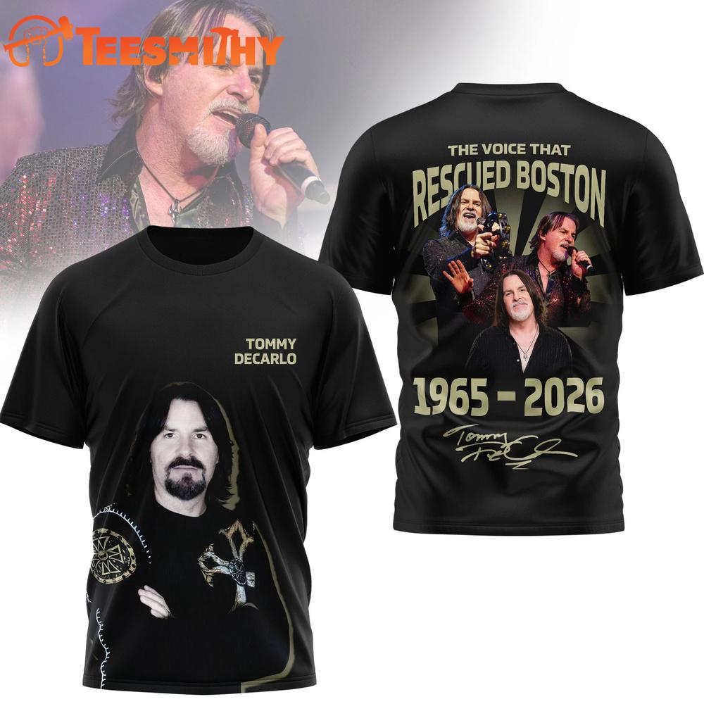 Tommy Decarlo 1976-2026 The Voice Rescued Boston T Shirt