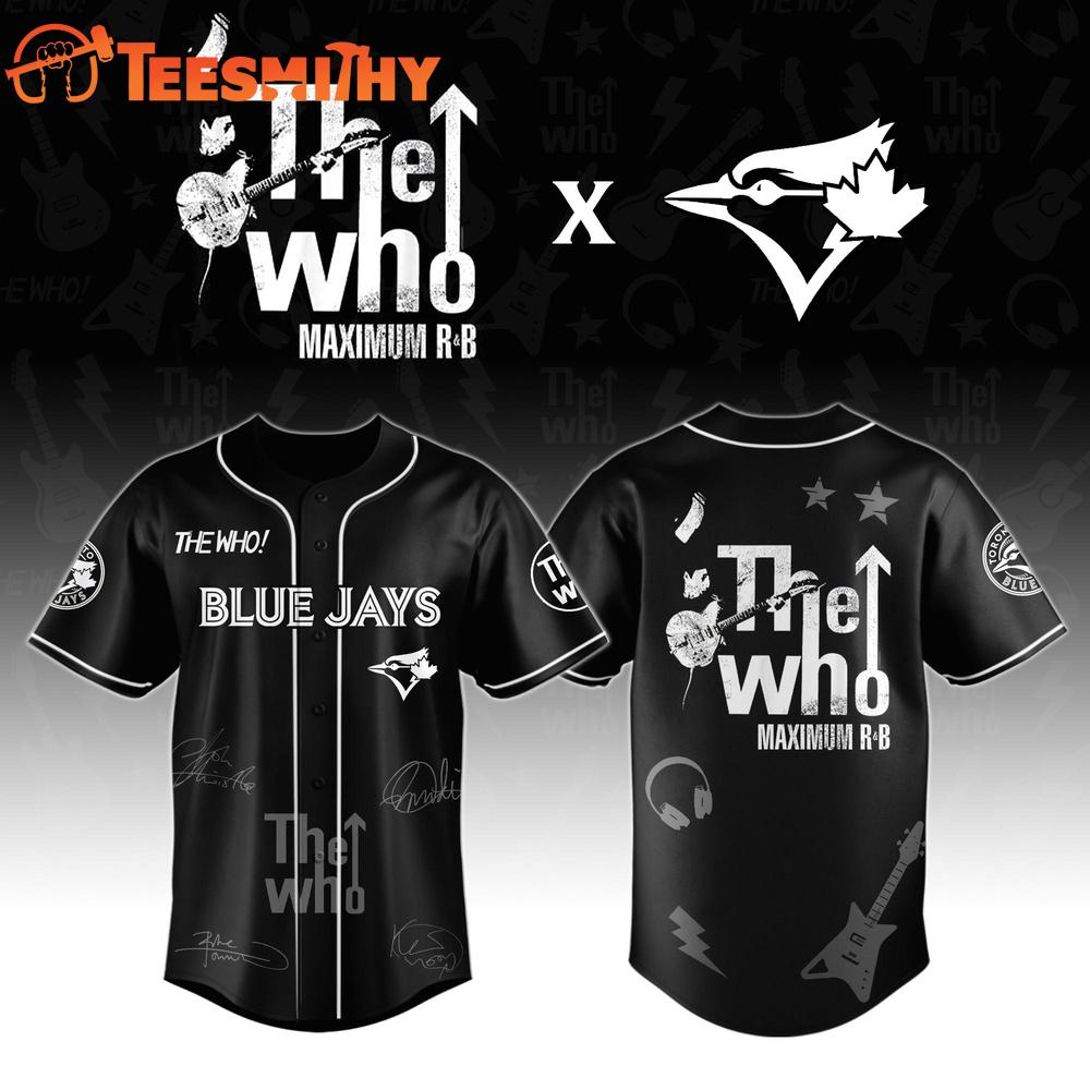 Toronto Blue Jays The Who The Song Is Over North American Farewell Tour Baseball Jersey Toronto Blue Jays The Who The Song Is Over North American Farewell Tour Baseball Jersey