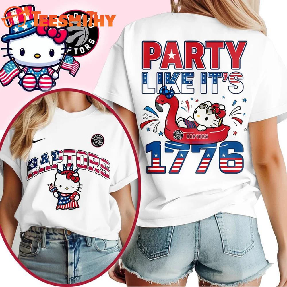 Toronto Raptors 2026 NBA Hello Kitty Independence Day Unisex 3D Shirt