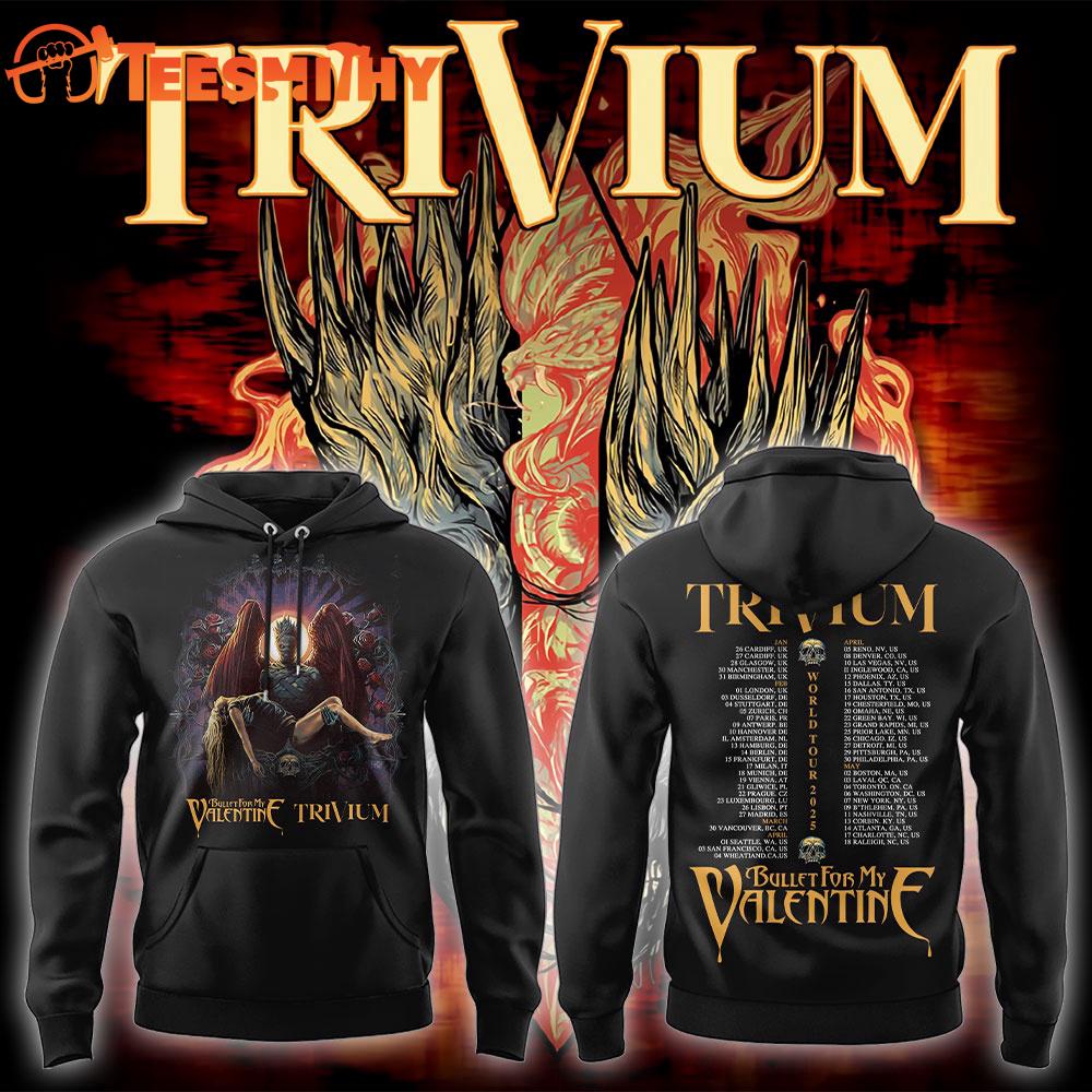 Trivium Band Bullet For My Valentine Tour 2025 Hoodie Shirt