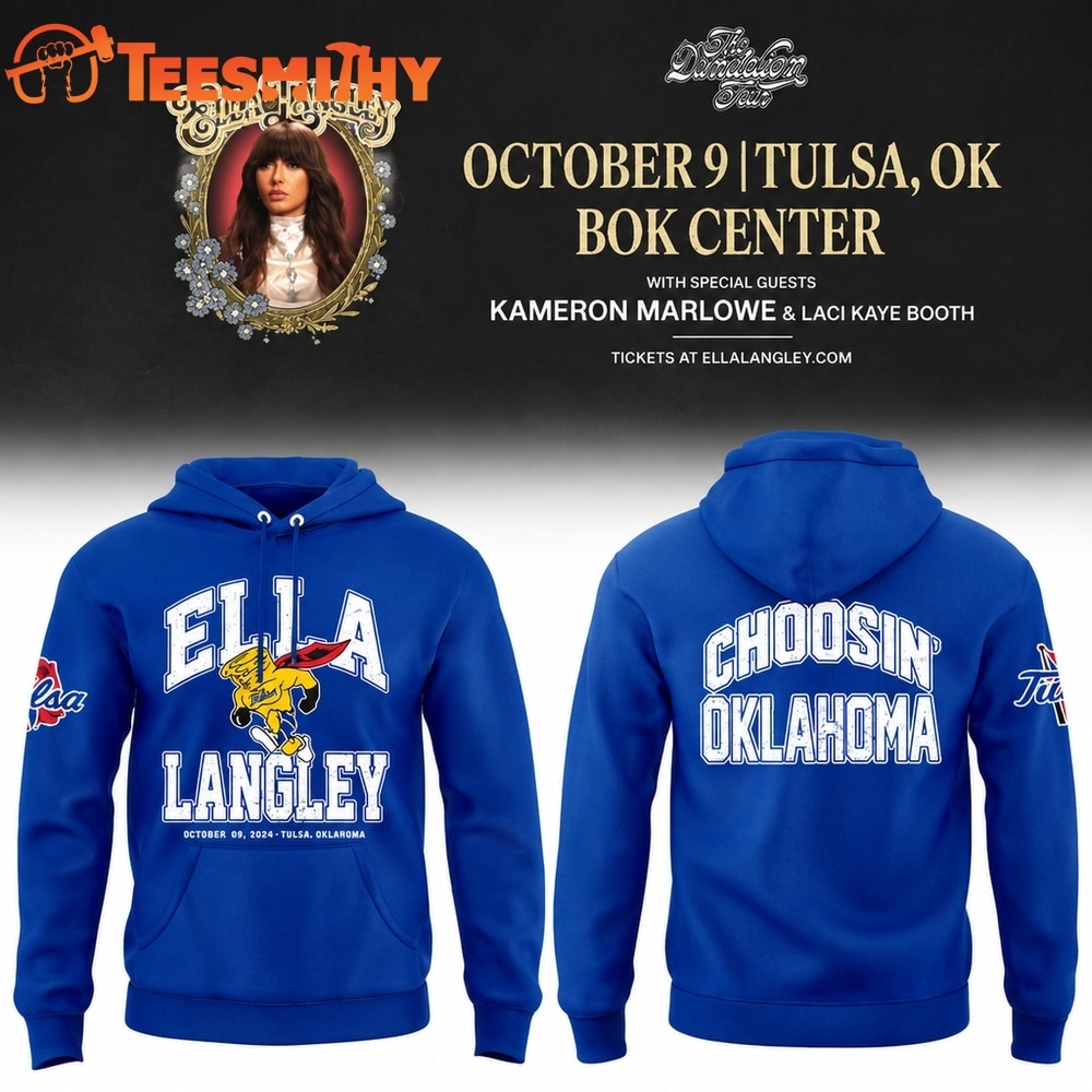Tulsa Golden Hurricane x Ella Langley Choosin Oklahoma The Dandelion Tour 2026 Hoodie