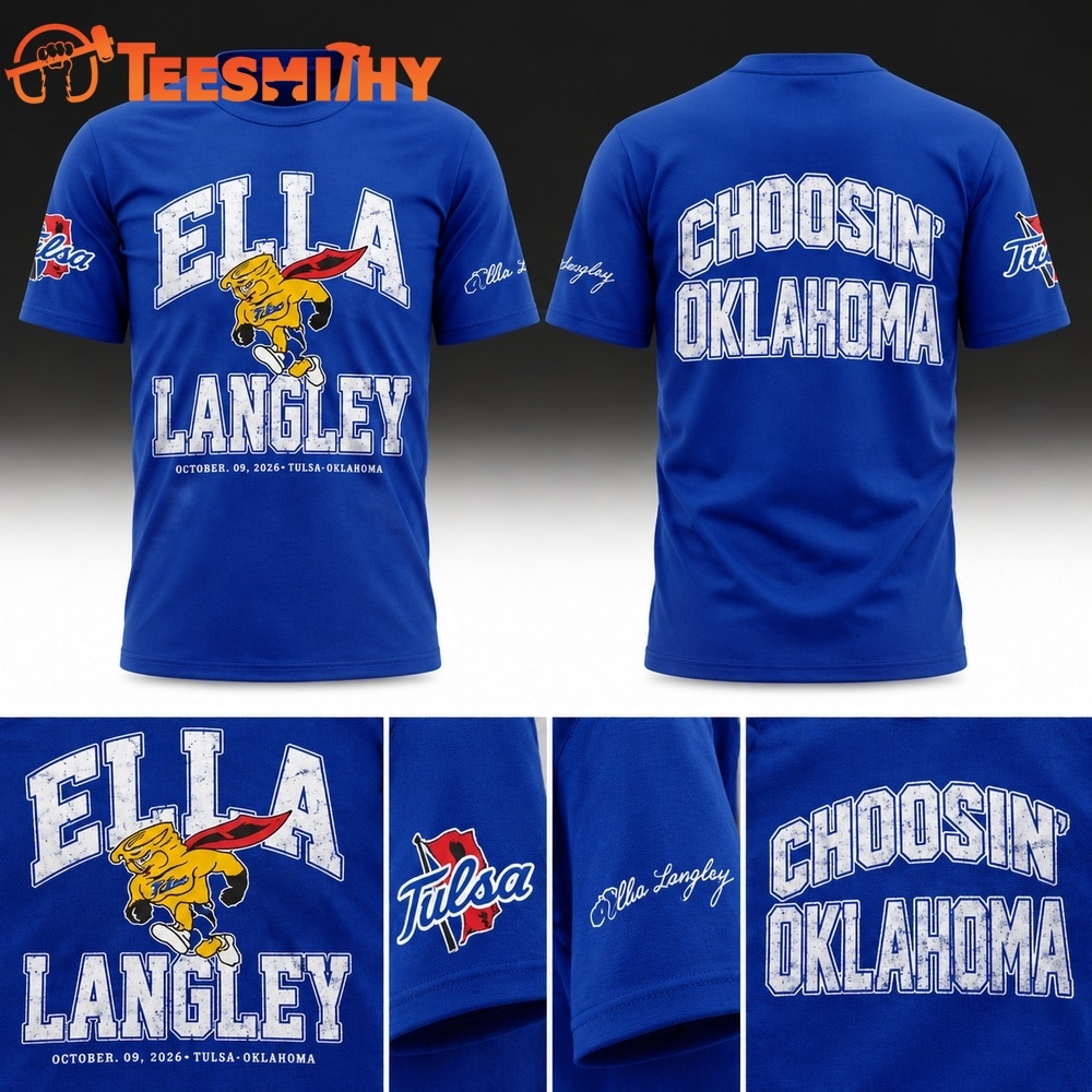 Tulsa Golden Hurricane x Ella Langley Choosin Oklahoma The Dandelion Tour 2026 T Shirt