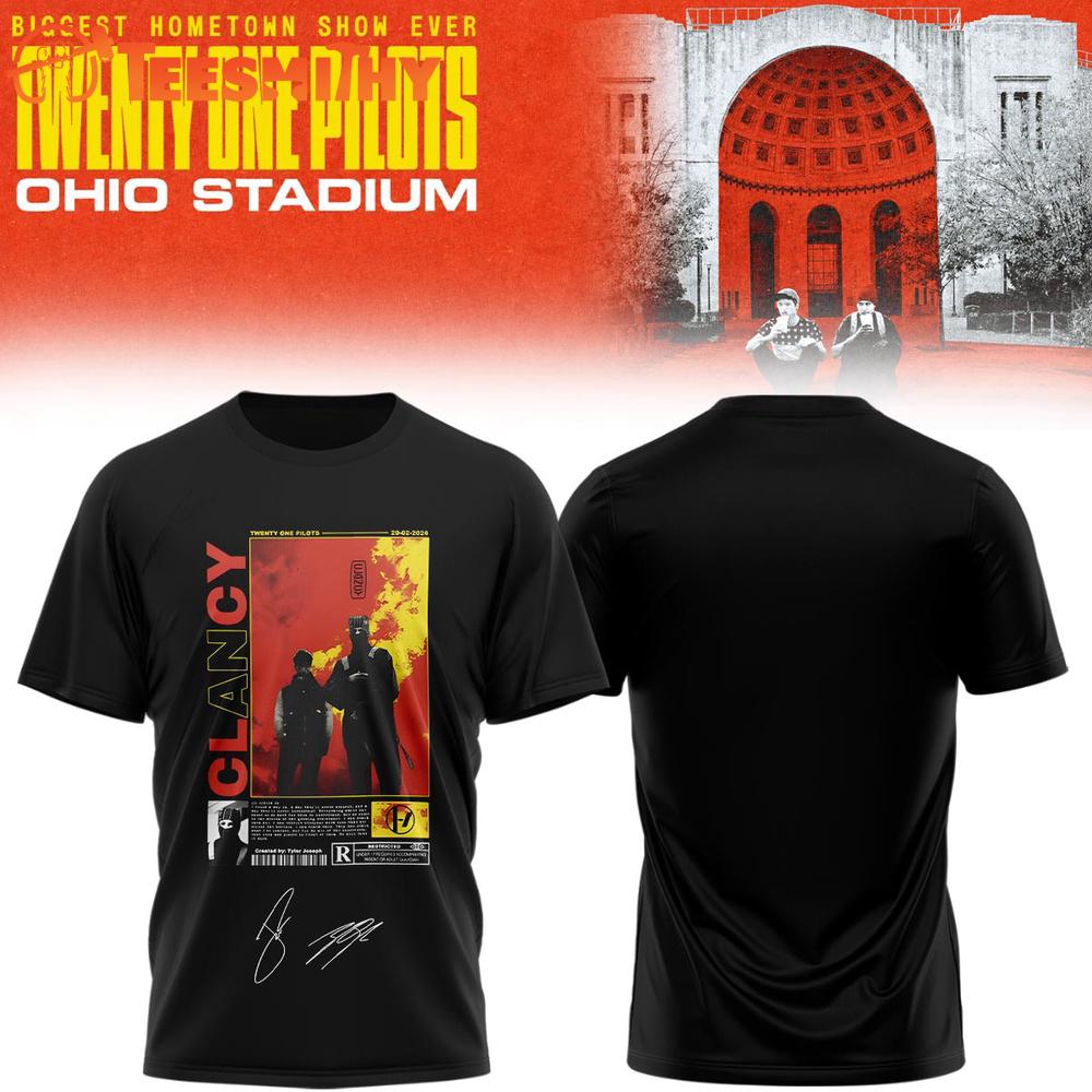 Twenty One Pilots 2026 Shows Signature Limited Edition Black T Shirt