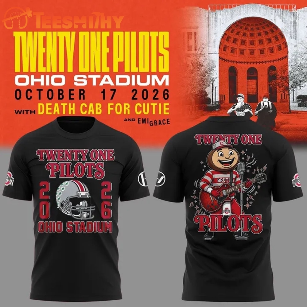 Twenty One Pilots x Ohio State Buckeyes Football 2026 Black T Shirt