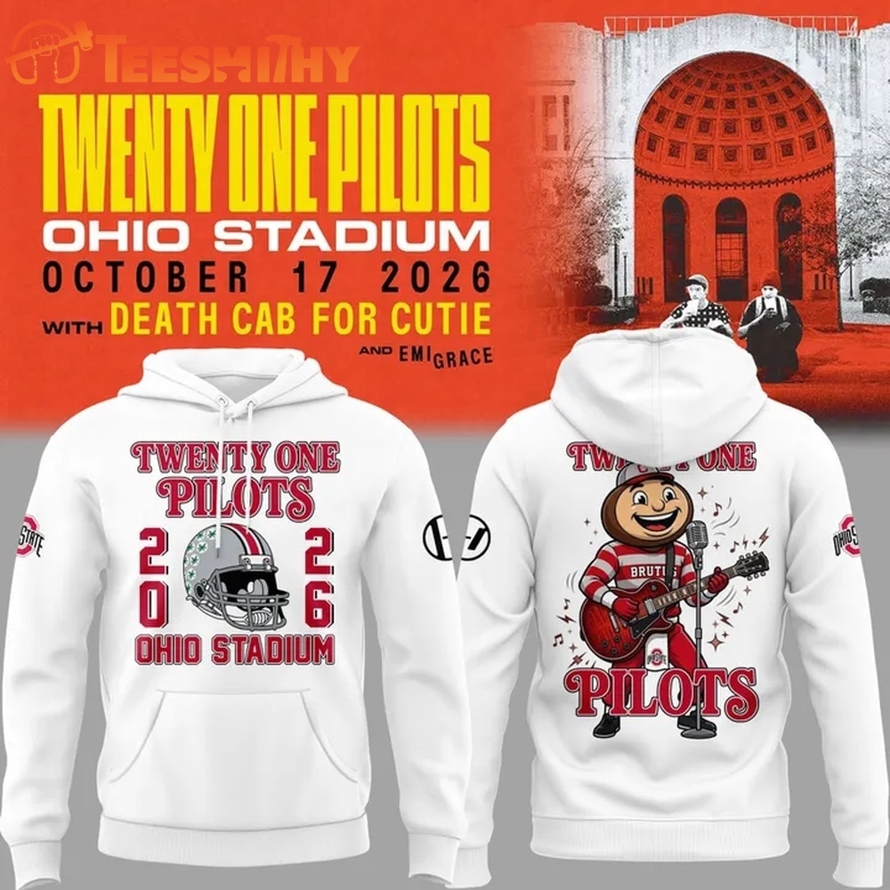 Twenty One Pilots x Ohio State Buckeyes Football 2026 White Hoodie
