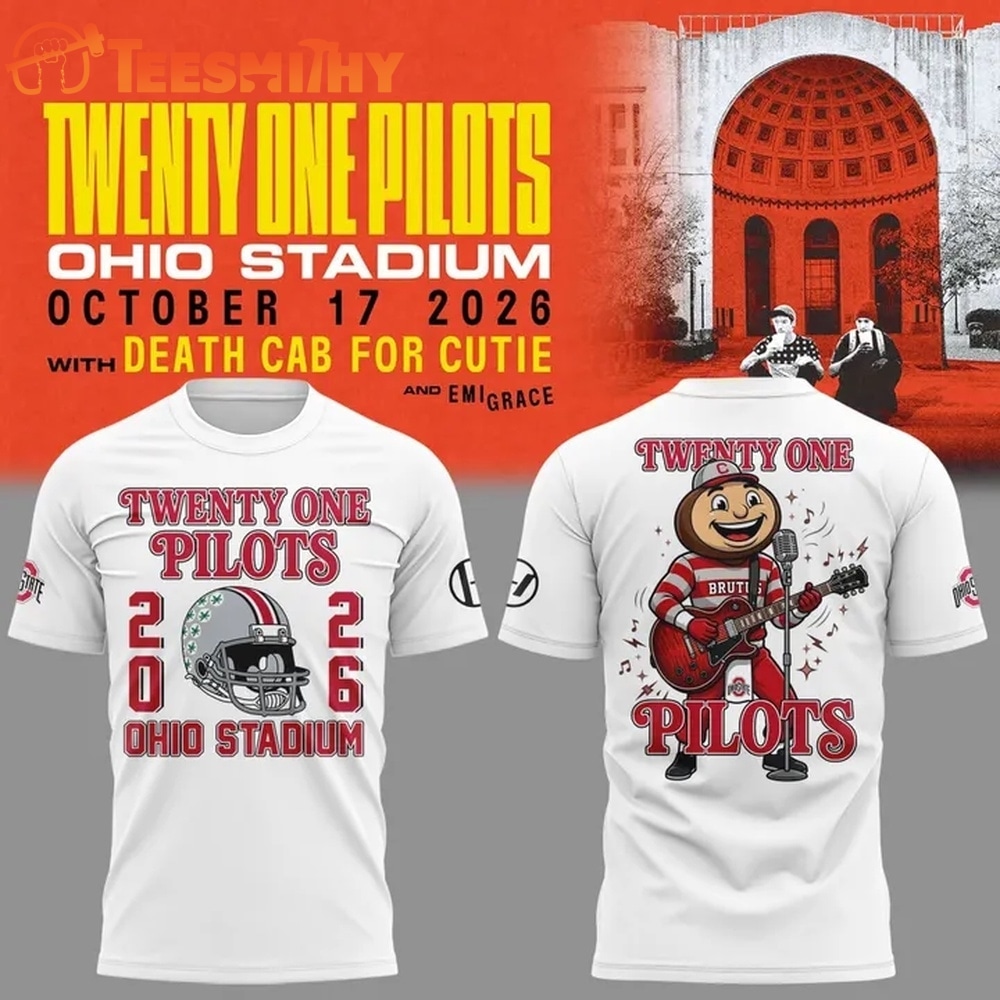 Twenty One Pilots x Ohio State Buckeyes Football 2026 White T Shirt