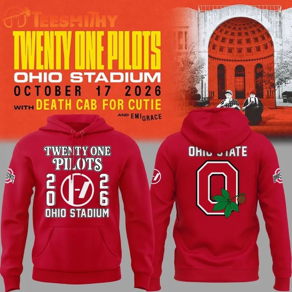 Twenty One Pilots x Ohio State Buckeyes Football Ohio Stadium October 17 2026 Red Hoodie