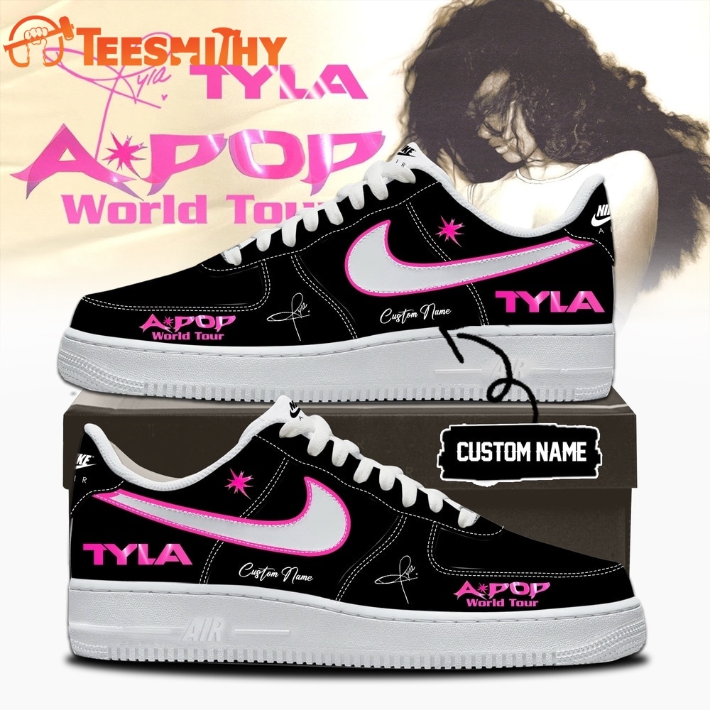Tyla A POP World Tour Limited Edition Signature 2026 Black Air Force 1 Shoes