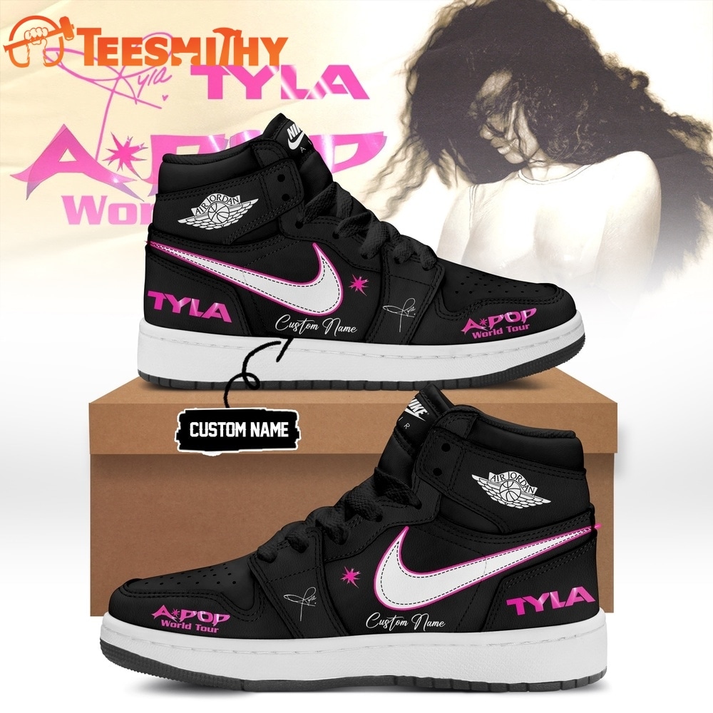 Tyla A POP World Tour Limited Edition Signature 2026 Black Air Jordan 1 Shoes