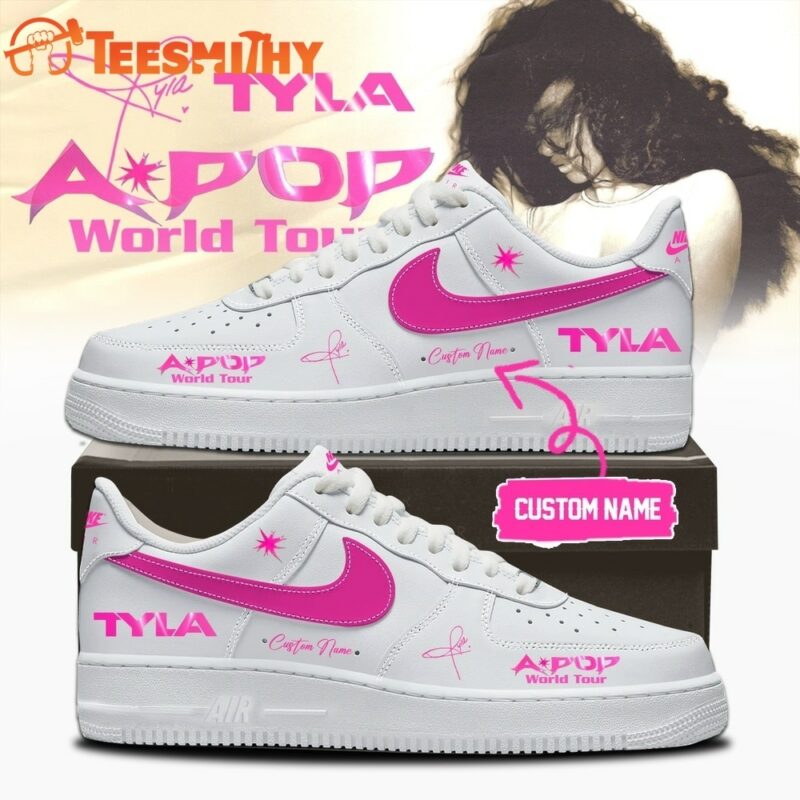 Tyla A POP World Tour Limited Edition Signature 2026 White Air Force 1 Shoes