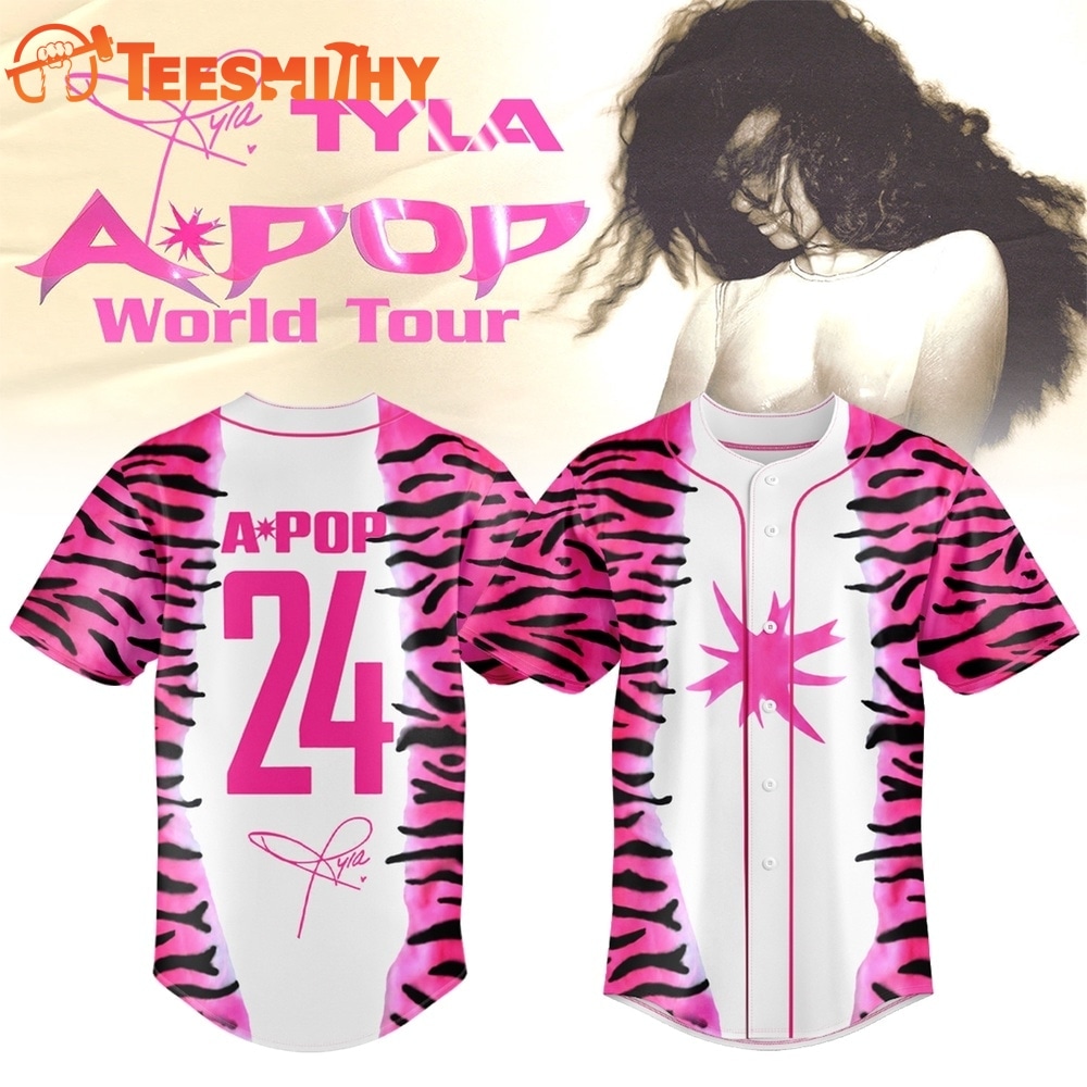 Tyla A POP World Tour Limited Edition Signature Baseball Jersey 1 Tyla A POP World Tour Limited Edition Signature Baseball Jersey