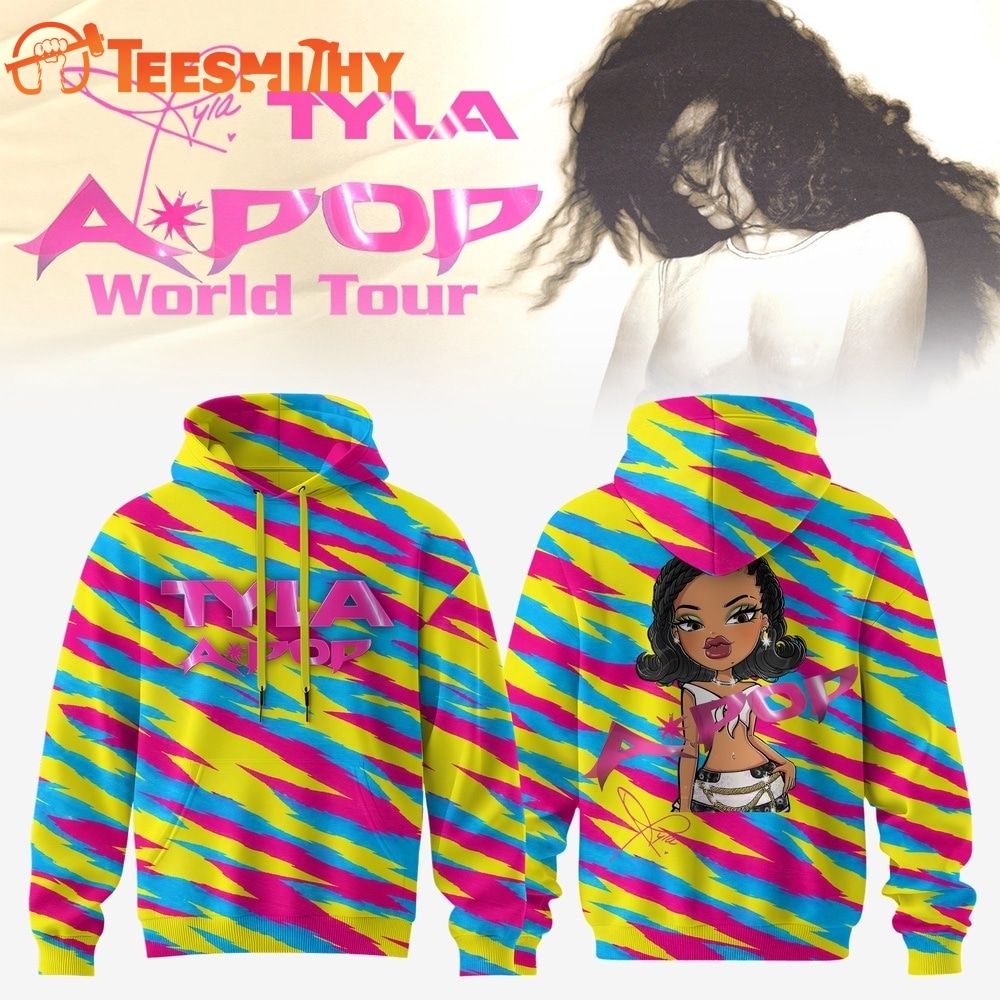 Tyla A POP World Tour Signature 2026 Chibi Design Hoodie 1 Tyla A POP World Tour Signature 2026 Chibi Design Hoodie