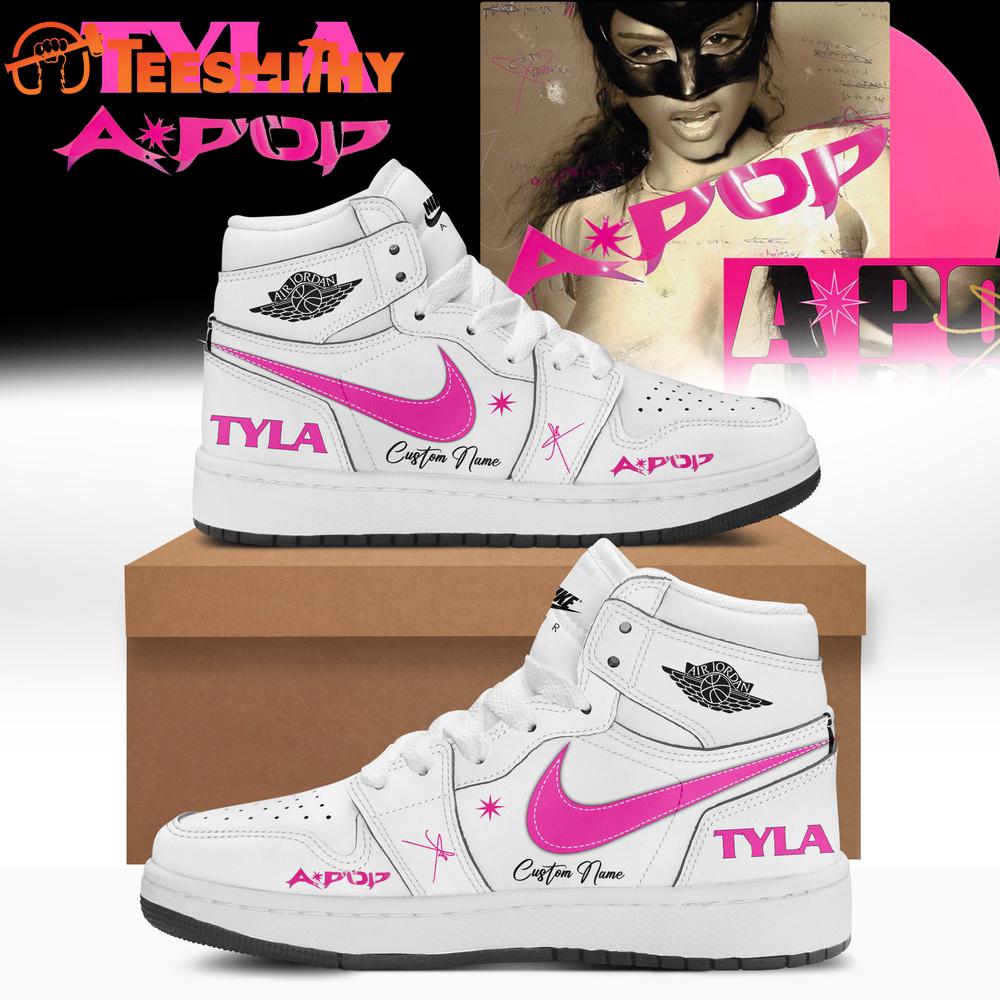 TYLA A-POP Album 2026 Signature White Air Jordan 1 Hightop Shoes