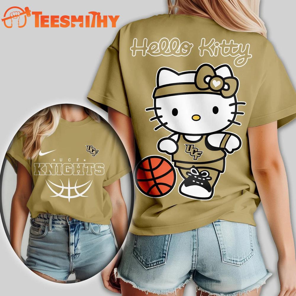 UCF Knights NCAA Hello Kitty Basketball Unisex 3D T Shirt