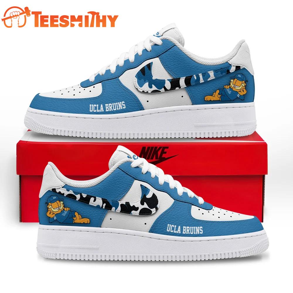UCLA Bruins NCAA Garfield Only Show Up Air Force 1 Shoes Sneaker