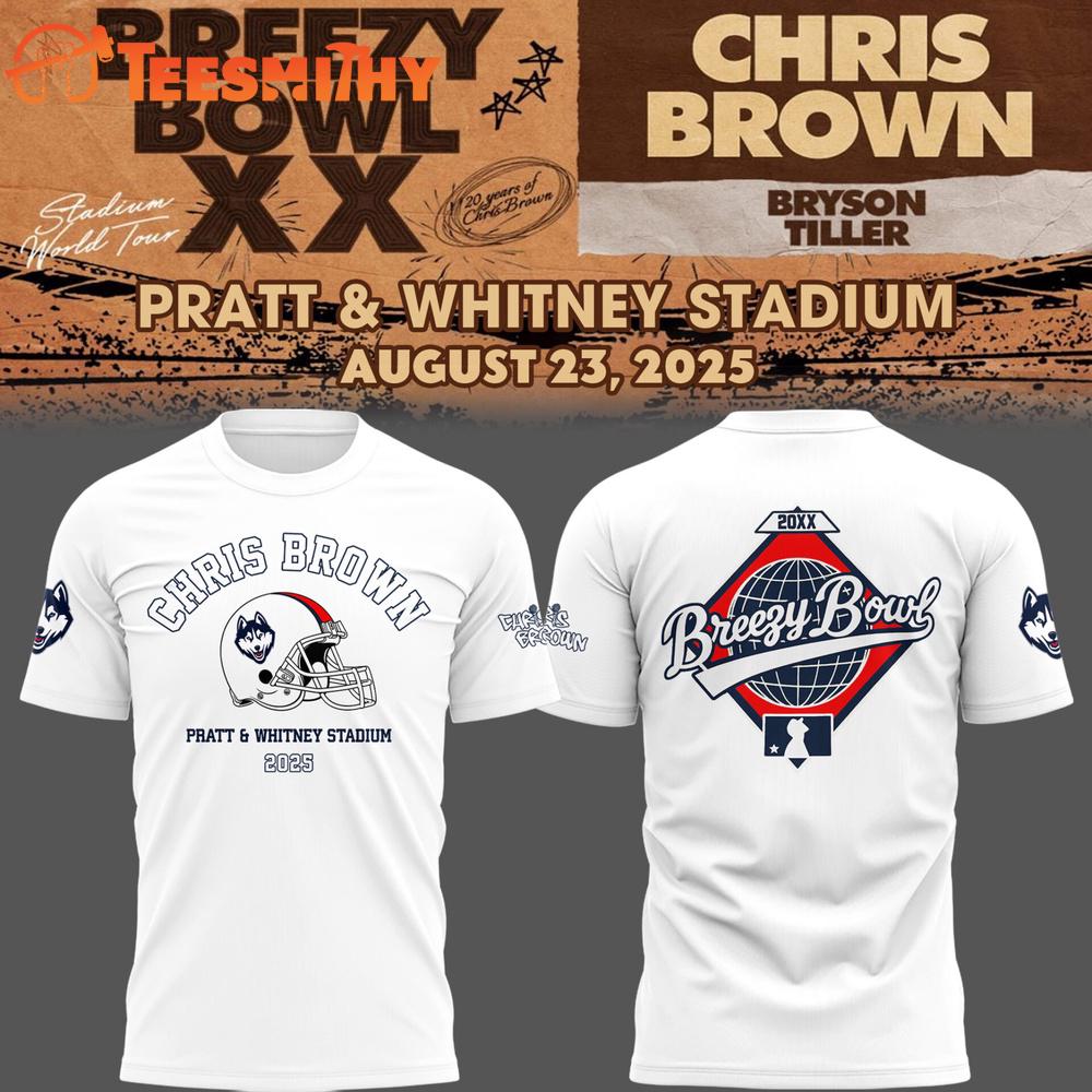 UConn Huskies 2026 Football Breezy Bowl XX Limited Edition White Shirt