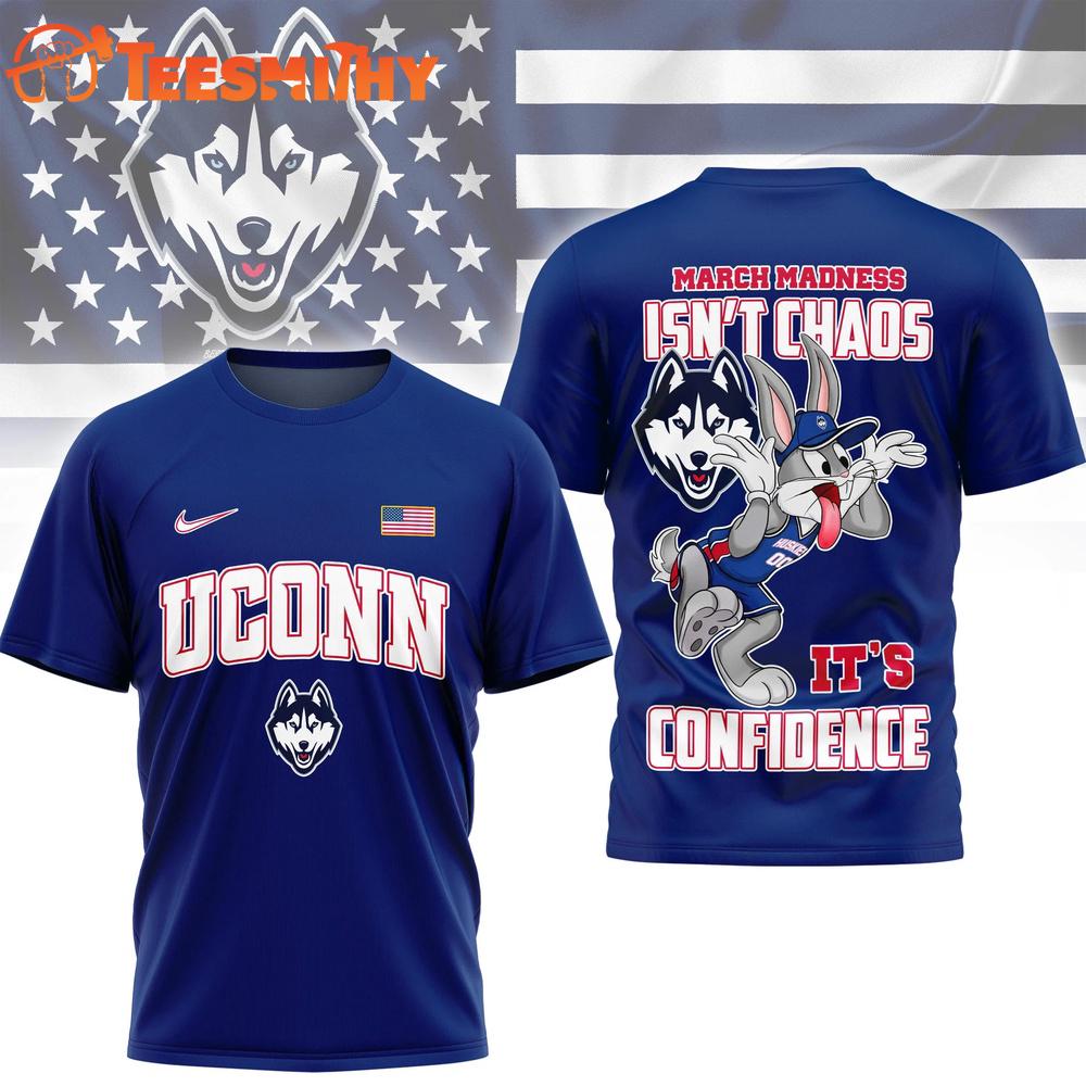 UConn Huskies NCAA x Bugs Bunny Call It Confidence All Over Print Shirt