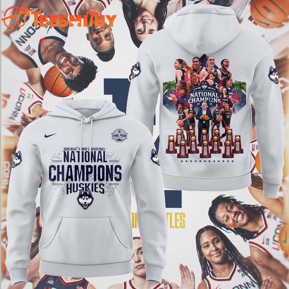 UConn Huskies Women’s Basketball 12th National Champions Team Graphic Hoodie
