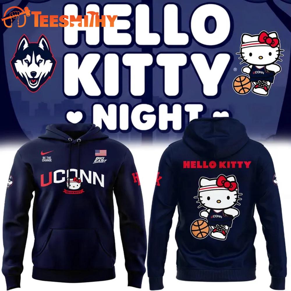 UConn Huskies Women’s Basketball 2026 Hello Kitty Hoodie Shirt