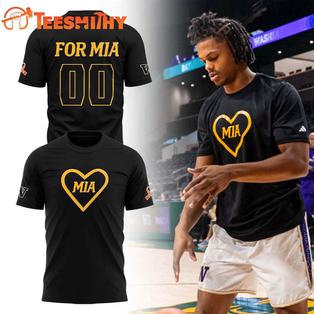 University of Washington FOR MIA 2025 Limited Edition Black T Shirt