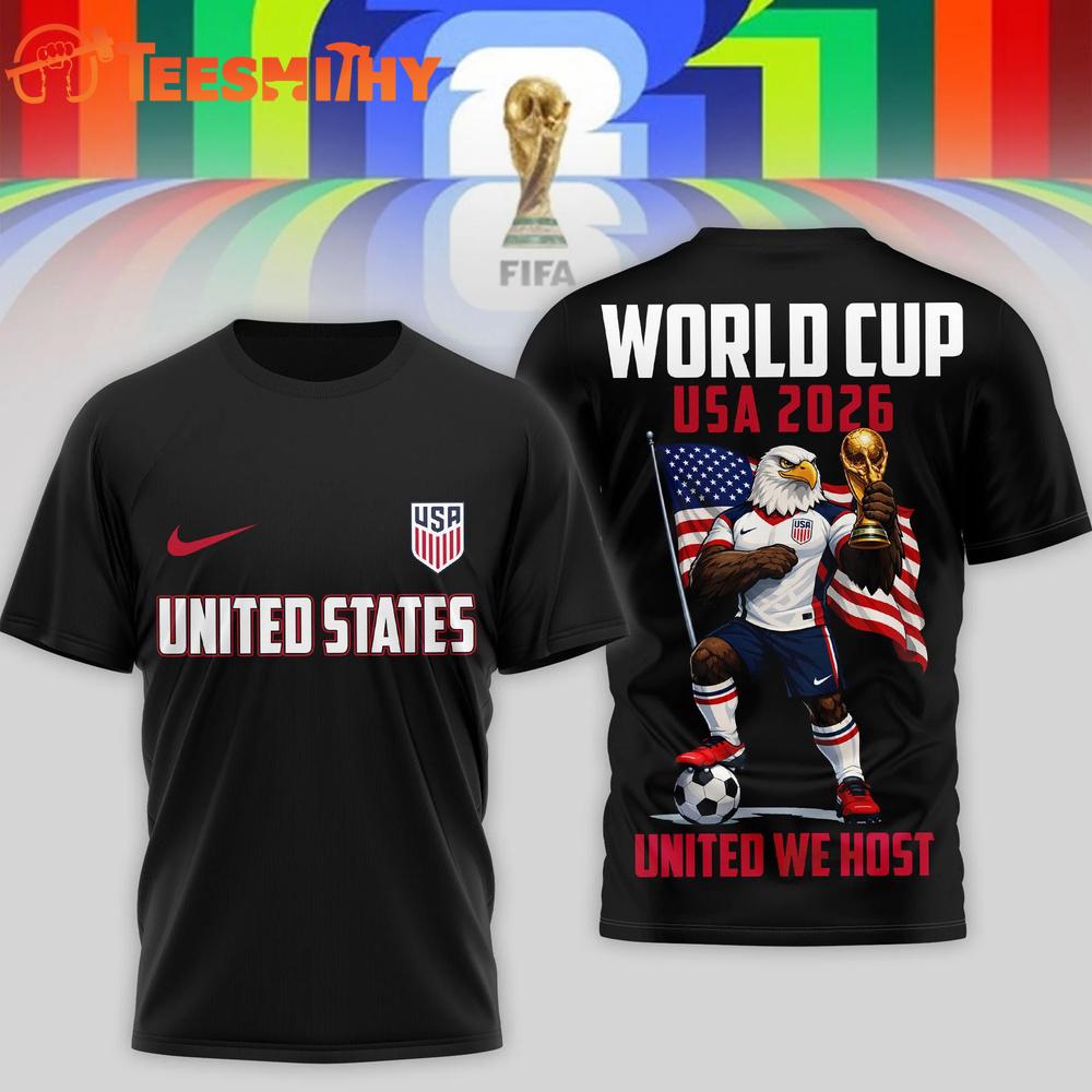 USA Fifa World Cup 2026 Mascot Limited Black 3D Shirt