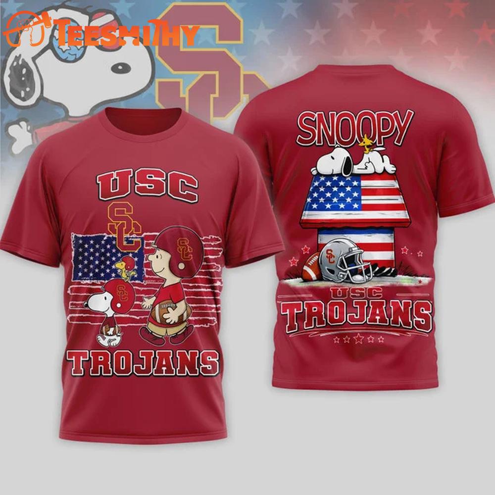 USC Trojans NCAA America 250 with Snoopy 3D T Shirt