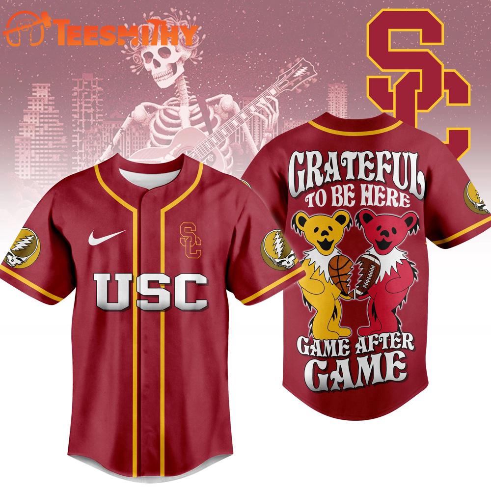 USC Trojans NCAA College Grateful Dead Sports Baseball Jersey