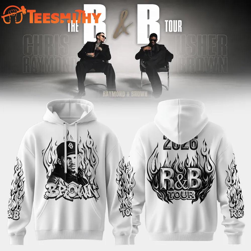 Usher Raymond & Chris Brown The R&B Tour 2026 All Over Print Hoodie