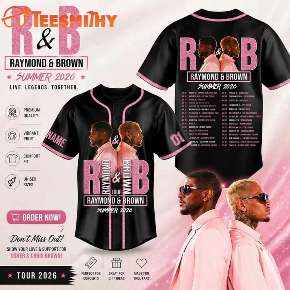 Usher Raymond & Chris Brown The R&B Tour 2026 Baseball Jersey