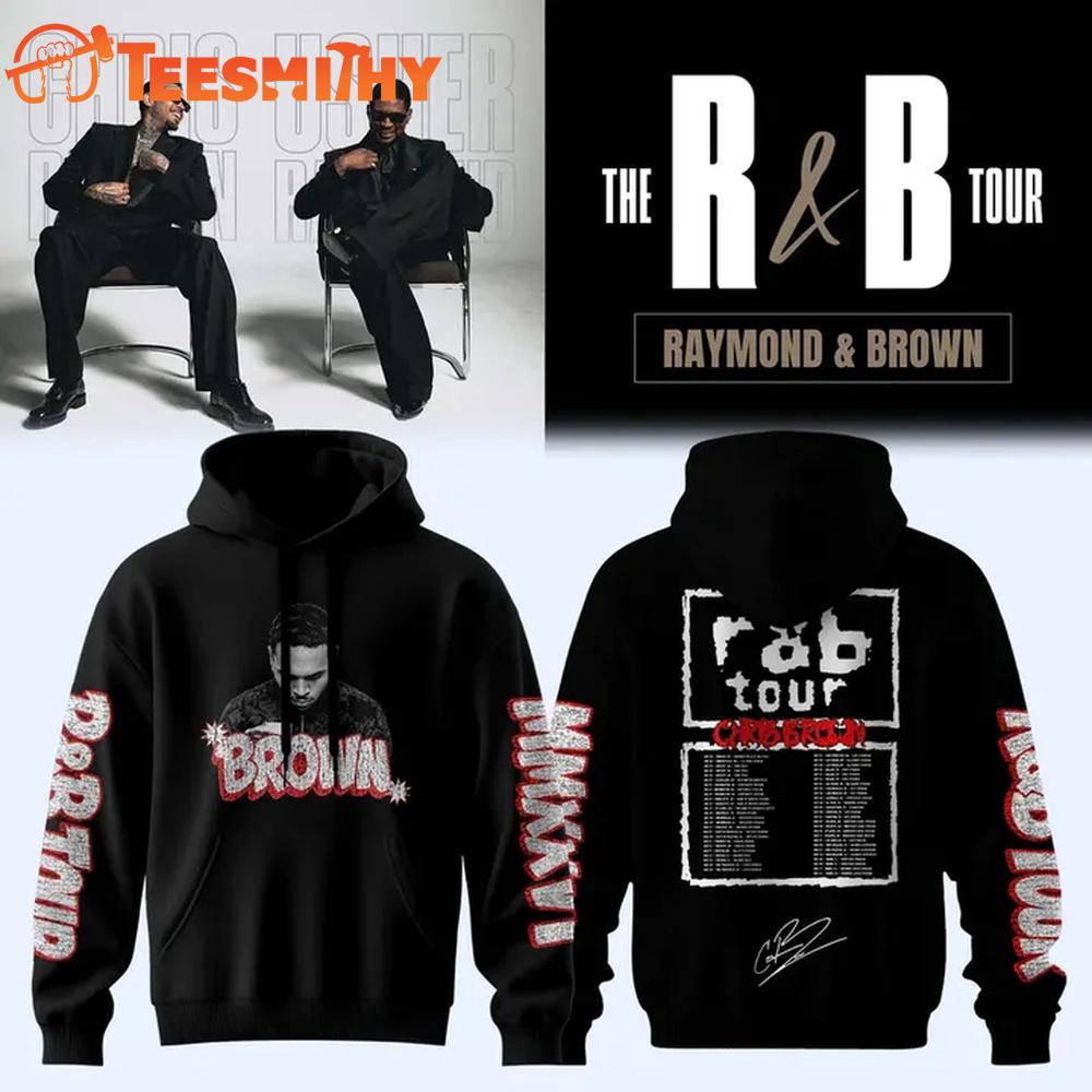 Usher Raymond & Chris Brown The R&B Tour 2026 Black Hoodie