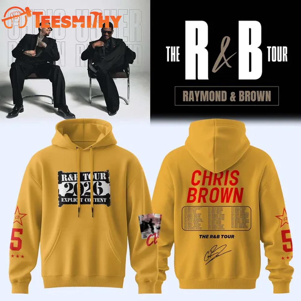 Usher Raymond & Chris Brown The R&B Tour 2026 Yellow Hoodie